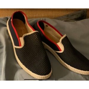 SOLD Rivieras Classic Match Mens Navy Red White Espadrille Shoes - 41 EU, 8.5 US